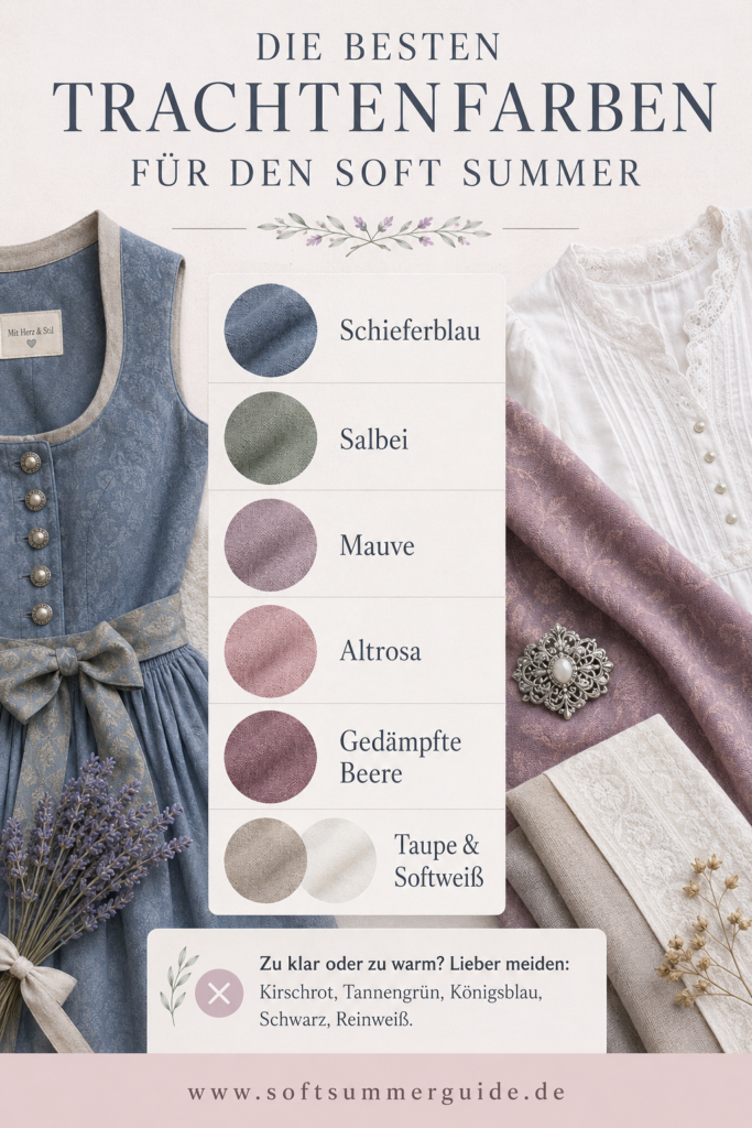 Dirndl Farben für den Soft Summer