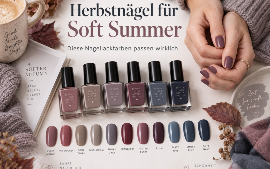 Herbst Nägel 2026 für Soft Summer: Diese Farben wirken elegant statt zu warm