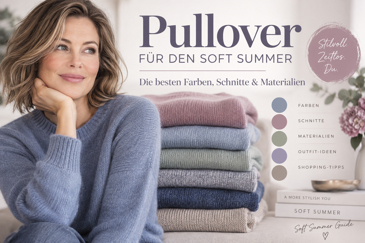 Pullover für den Soft Summer: Die besten Farben, Schnitte & Materialien